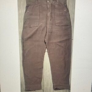High-Waist Brown Corduroy Men’s Pants